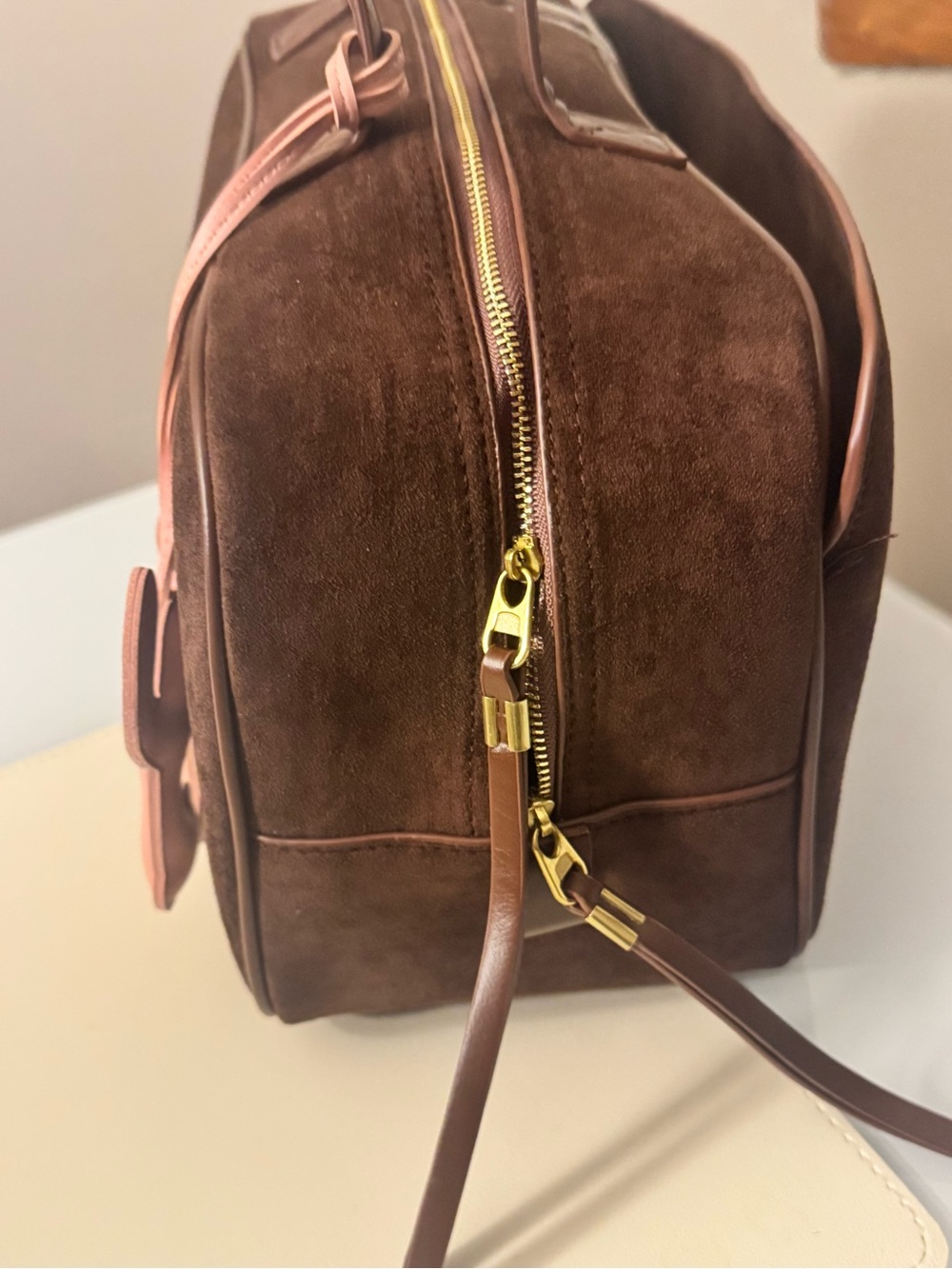Gorgeous Brown faux Suede shoulder Bag-NWT - Picture 5 of 13